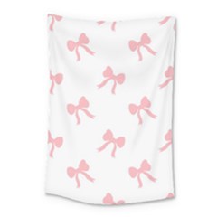 Pink Bow Pattern Small Tapestry