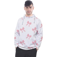 Pink Bow Pattern Men s Pullover Hoodie by Littlebird