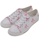 Pink bow pattern Women s Low Top Canvas Sneakers View2