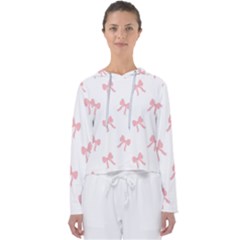 Pink Bow Pattern Women s Slouchy Sweat by Littlebird