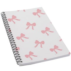 Pink Bow Pattern 5 5  X 8 5  Notebook by Littlebird