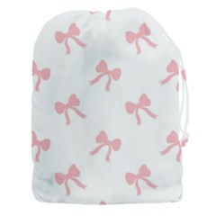 Pink Bow Pattern Drawstring Pouch (3xl) by Littlebird