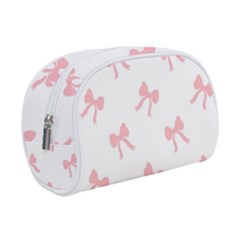 Pink Bow Pattern Make Up Case (small) by Littlebird