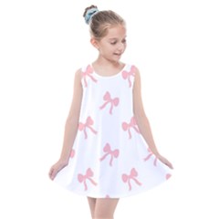 Pink Bow Pattern Kids  Summer Dress by Littlebird