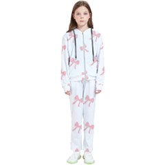 Pink Bow Pattern Kids  Tracksuit by Littlebird