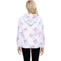 Pink bow pattern Women s Lightweight Drawstring Hoodie View4