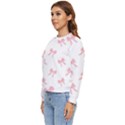 Pink bow pattern Women s Long Sleeve Raglan Tee View2