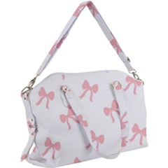 Pink Bow Cute Pattern Canvas Crossbody Bag by Littlebird