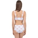 Pink bow cute pattern Cage Up Bikini Set View2