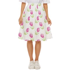 Tulips Watercolor Pattern Classic Short Skirt by Littlebird