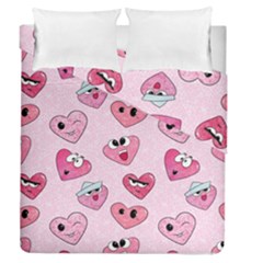 Emoji Heart Duvet Cover Double Side (queen Size) by SychEva