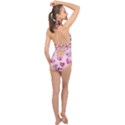 Emoji Heart Halter Front Plunge Swimsuit View2