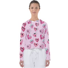 Emoji Heart Women s Slouchy Sweat by SychEva