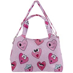 Emoji Heart Double Compartment Shoulder Bag by SychEva