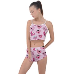 Emoji Heart Summer Cropped Co-ord Set by SychEva