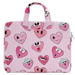 Emoji Heart Macbook Pro Double Pocket Laptop Bag (large) by SychEva