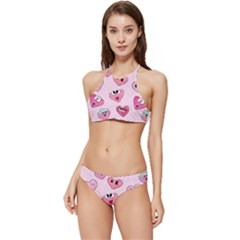 Emoji Heart Banded Triangle Bikini Set by SychEva