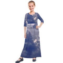 Kingdom Of The Sky Kids  Quarter Sleeve Maxi Dress by DimitriosArt