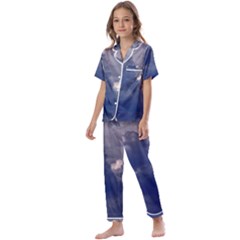 Kingdom Of The Sky Kids  Satin Short Sleeve Pajamas Set by DimitriosArt