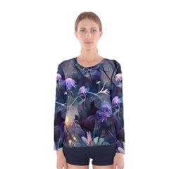 Dark Floral Women s Long Sleeve Tee