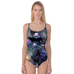 Dark Floral Camisole Leotard  by Dazzleway