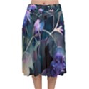 Dark floral Velvet Flared Midi Skirt View1