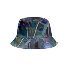 Dark Floral Inside Out Bucket Hat (kids) by Dazzleway