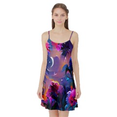 Floral Satin Night Slip by Dazzleway