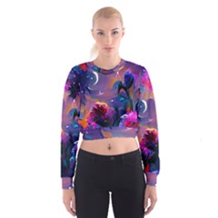 Floral Cropped Sweatshirt