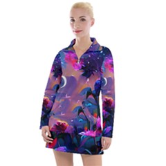 Floral Women s Long Sleeve Casual Dress by Dazzleway