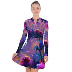 Floral Long Sleeve Panel Dress by Dazzleway