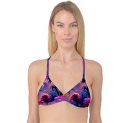 Floral Reversible Tri Bikini Top by Dazzleway