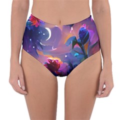 Floral Reversible High-waist Bikini Bottoms by Dazzleway