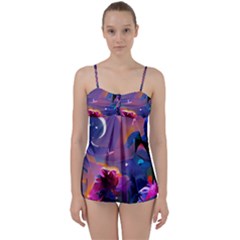 Floral Babydoll Tankini Set by Dazzleway