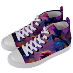 Floral Women s Mid-top Canvas Sneakers by Dazzleway