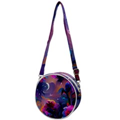 Floral Crossbody Circle Bag by Dazzleway