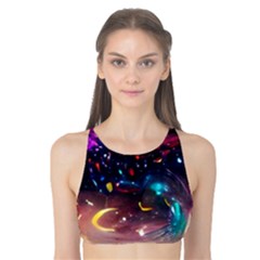 Galaxy Glass Tank Bikini Top by Dazzleway