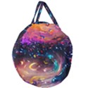 Galaxy glass Giant Round Zipper Tote View2