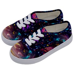 Galaxy Glass Kids  Classic Low Top Sneakers by Dazzleway