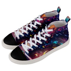 Galaxy Glass Men s Mid-top Canvas Sneakers by Dazzleway