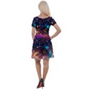 Galaxy glass Cap Sleeve Velour Dress  View2