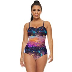 Galaxy Glass Retro Full Coverage Swimsuit