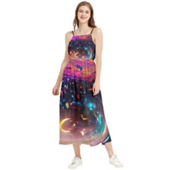 Galaxy Glass Boho Sleeveless Summer Dress by Dazzleway