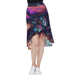 Galaxy Glass Frill Hi Low Chiffon Skirt by Dazzleway