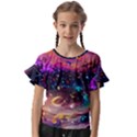 Galaxy glass Kids  Cut Out Flutter Sleeves View1