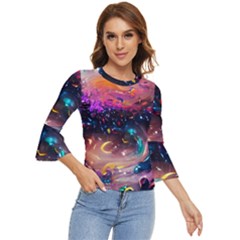 Galaxy Glass Bell Sleeve Top