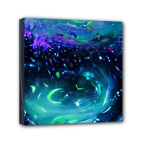 Blue Galaxy Mini Canvas 6  X 6  (stretched) by Dazzleway