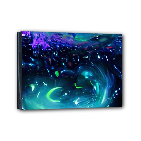 Blue Galaxy Mini Canvas 7  X 5  (stretched) by Dazzleway