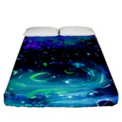 Blue Galaxy Fitted Sheet (california King Size) by Dazzleway