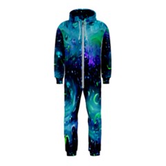 Blue Galaxy Hooded Jumpsuit (kids) by Dazzleway